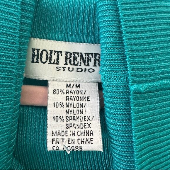 Holt renfrew studio turtleneck sweater turquoise blue soft stretchy vintage - Picture 3 of 6